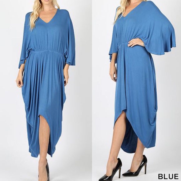 LAST SIZE! Draped Elastic Waist Dress - Picture 2 of 4